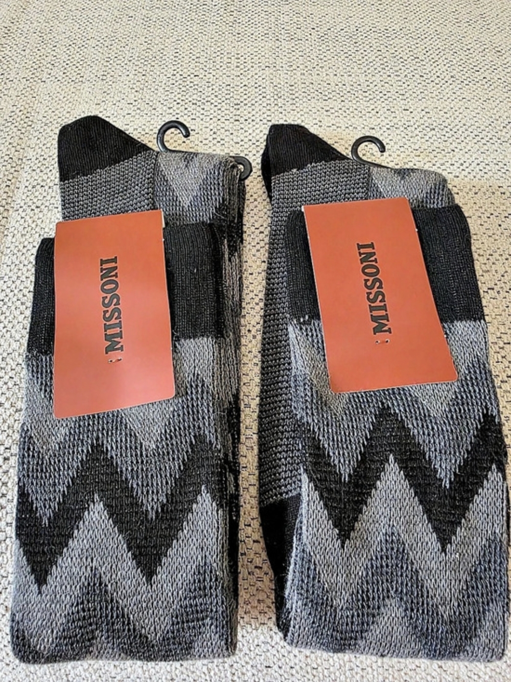Missoni Gambaletto Chevron Knee-High Socks Size: M Made in Italy (2 Pairs)